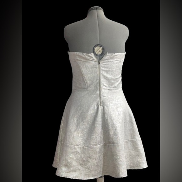 Express silver metallic dress, size 12( tagged a sz 12, but fits like a sz 8) - Picture 3 of 4